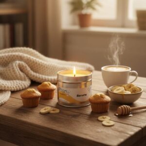 Bougie Parfumée « P&rsquo;tites Bananes » – Une Explosion de Joie