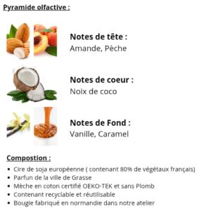 Bougie Parfumée « Noix de Coco » – Évasion Tropicale