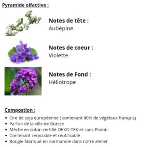 Bougie Parfumée « Violette » -Le Câlin en Boîte !