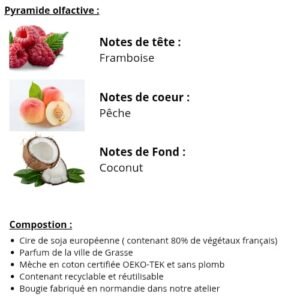 Bougie du mois de Juillet, succomber à la pêche (Edition limitée).